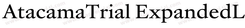 AtacamaTrial ExpandedLight字体转换